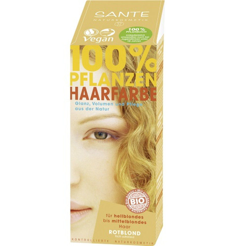 БИО-Краска-порошок для волос растительная Клубничный Блонд/Strawberry Blonde, 100г 