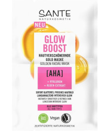 БИО-Маска золотая GLOW BOOST для лица с АНА и гиалуроновой кислотами, 2*4мл