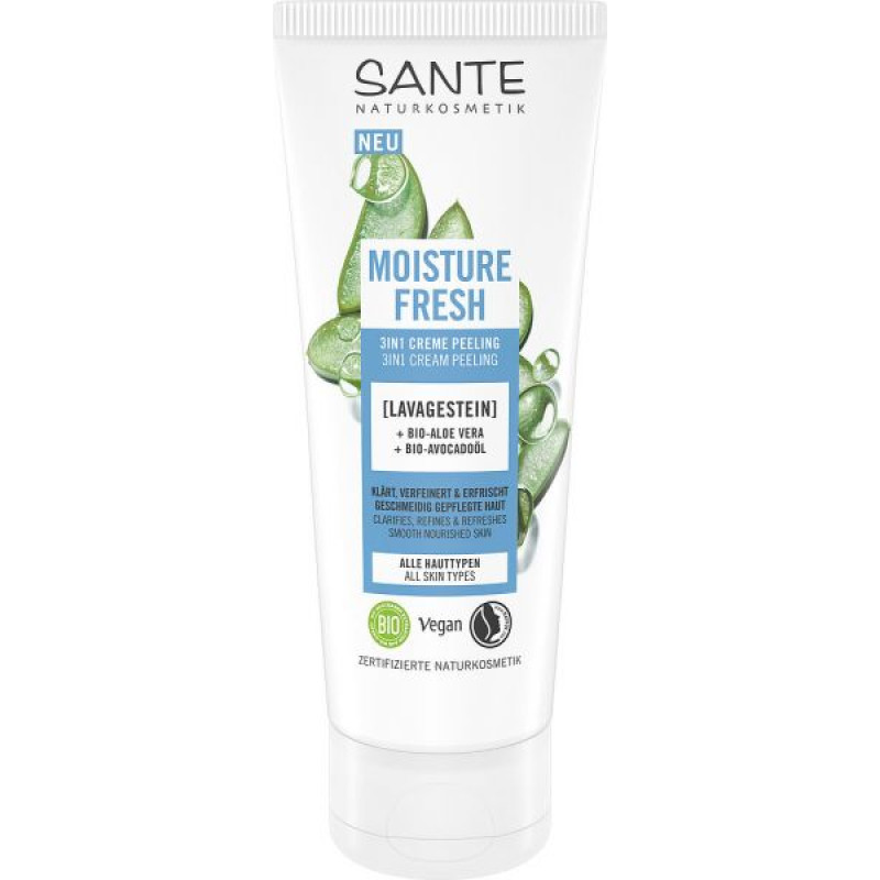 БИО-Крем-пилинг MOISTURE FRESH 3в1 с вулканической лавой, алоэ и авокадо, 100 мл РАСПРОДАЖА срок годности до 06.04.2026
