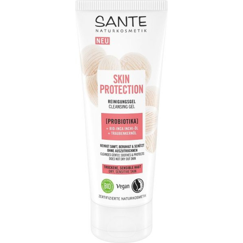 БИО-Гель SKIN PROTECT для умывания сухой и чувствительной кожи лица с пробиотиками, 100мл