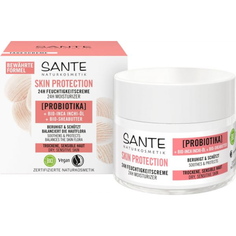 БИО-Крем SKIN PROTECT для сухой и чувствительной кожи лица 24ч Защита и Увлажнение с Инка Инчи и пробиотиками,50мл