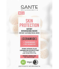 БИО-Маска SKIN PROTECТ успокаивающая для сухой и чувствительной кожи лица с керамидами, маслами виноградных косточек и ши, 2*4мл 