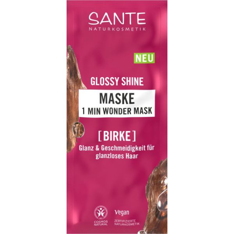 БИО-Маска Glossy Shine для блеска волос с Протеиновым комплексом и Березовыми листьями, 20мл 